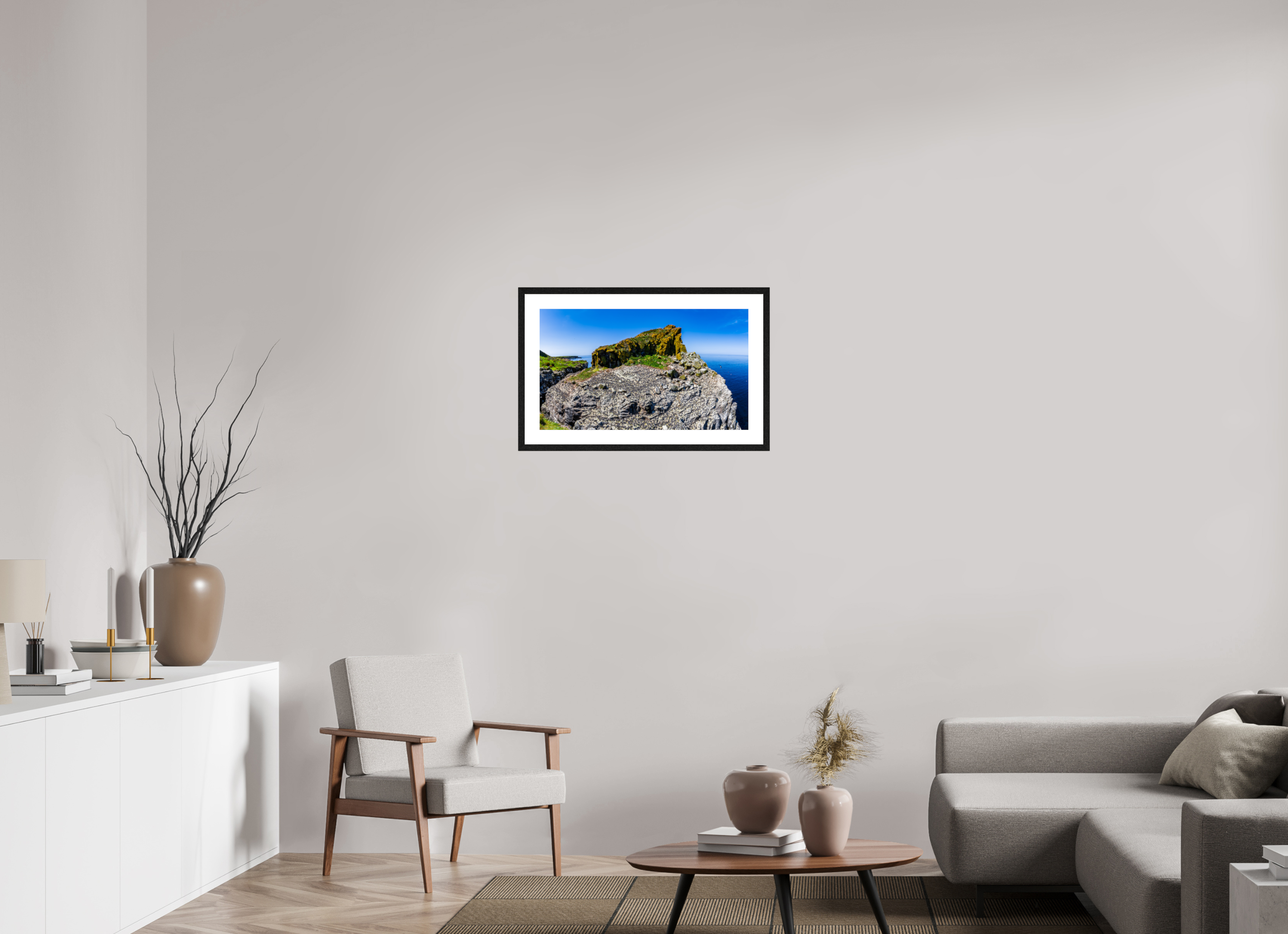 68,3 x 40 cm, Black Frame Colour Fuji Gloss Heart Rock
