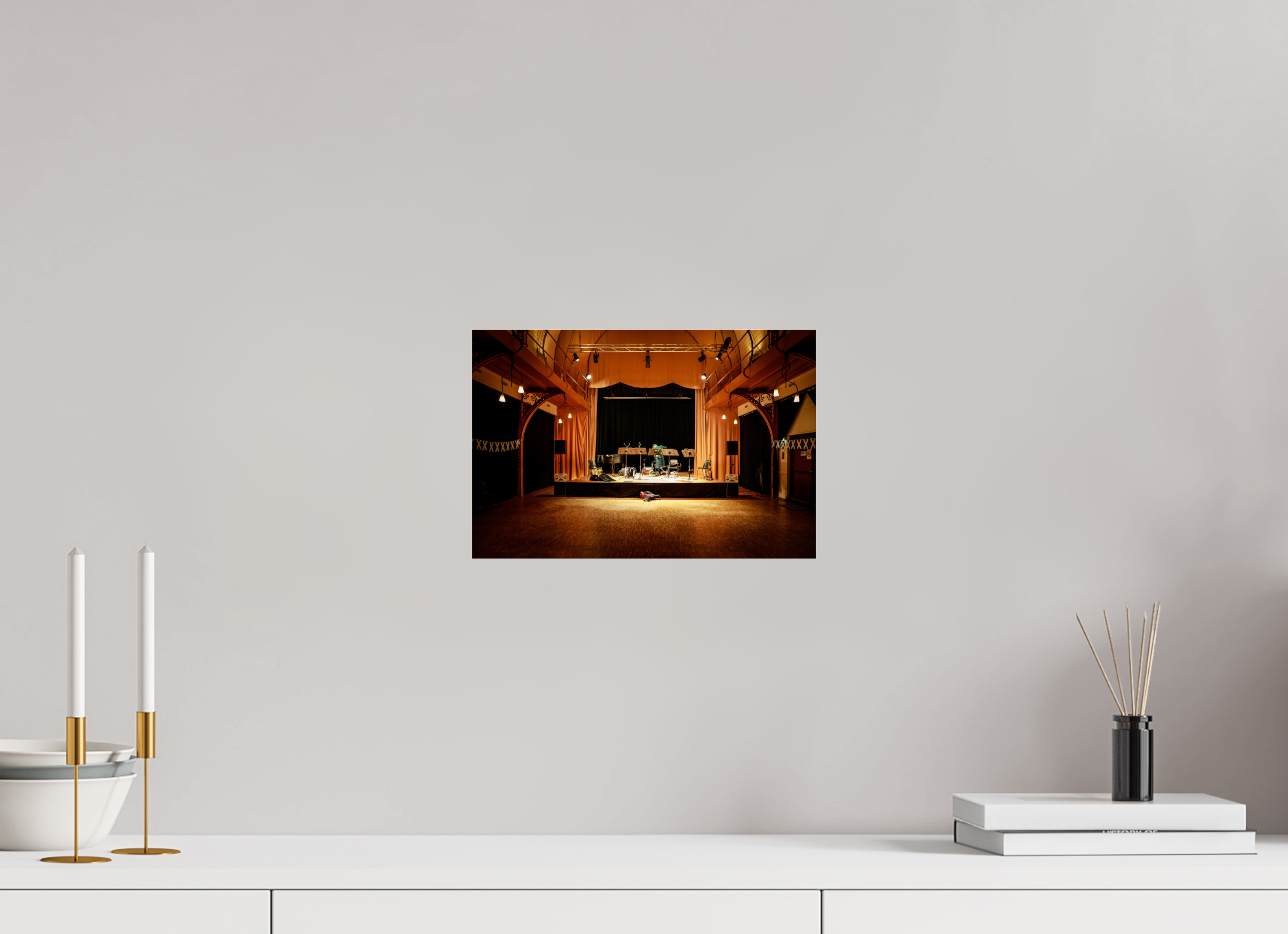 30 x 20 cm, Photo Print Under Acrylic Glass Lonely Musician