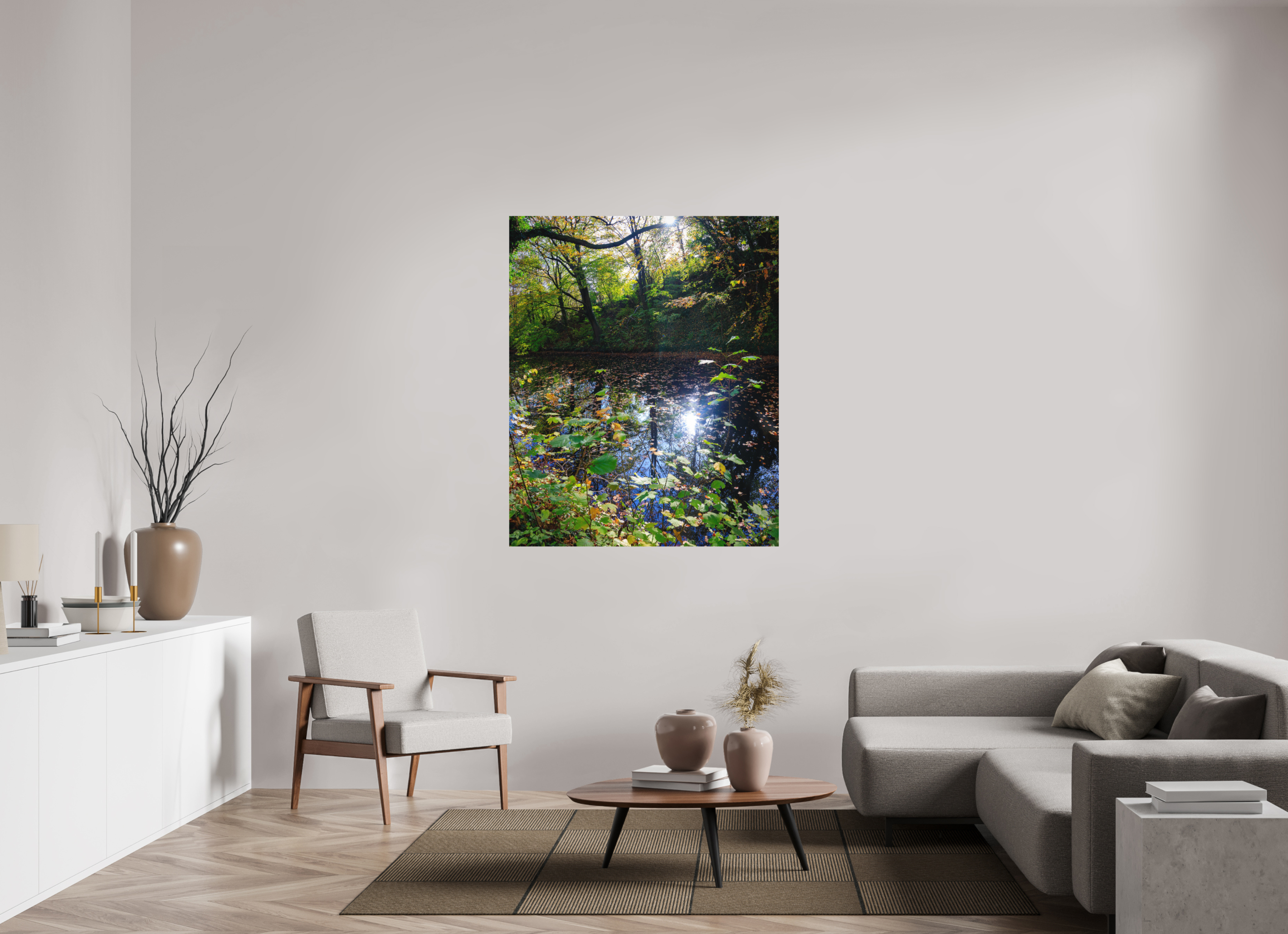 110 x 134,8 cm, Dibond Alu Colour Mat Fall on water