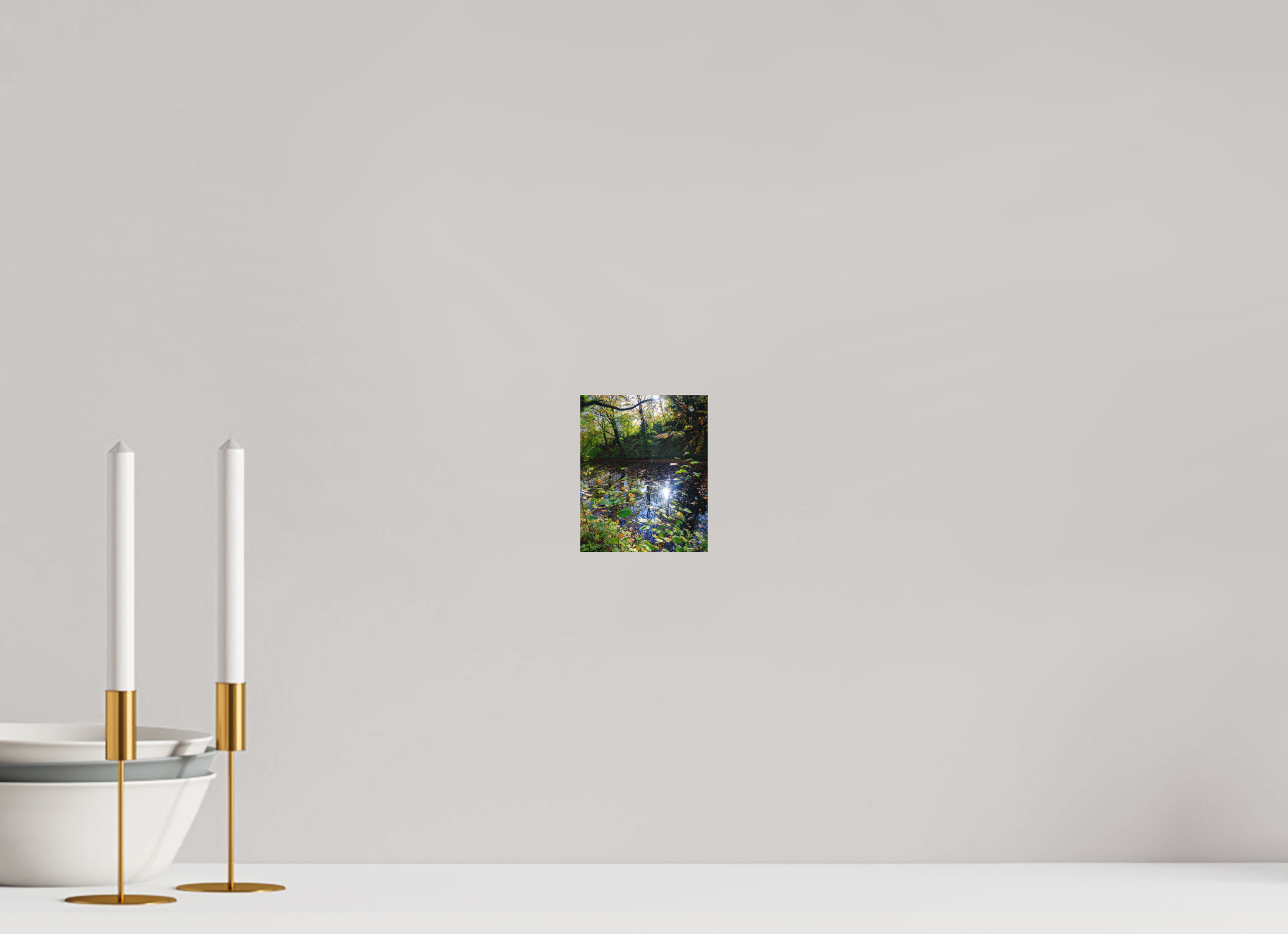 10 x 12,3 cm, Dibond Alu Colour Mat Fall on water