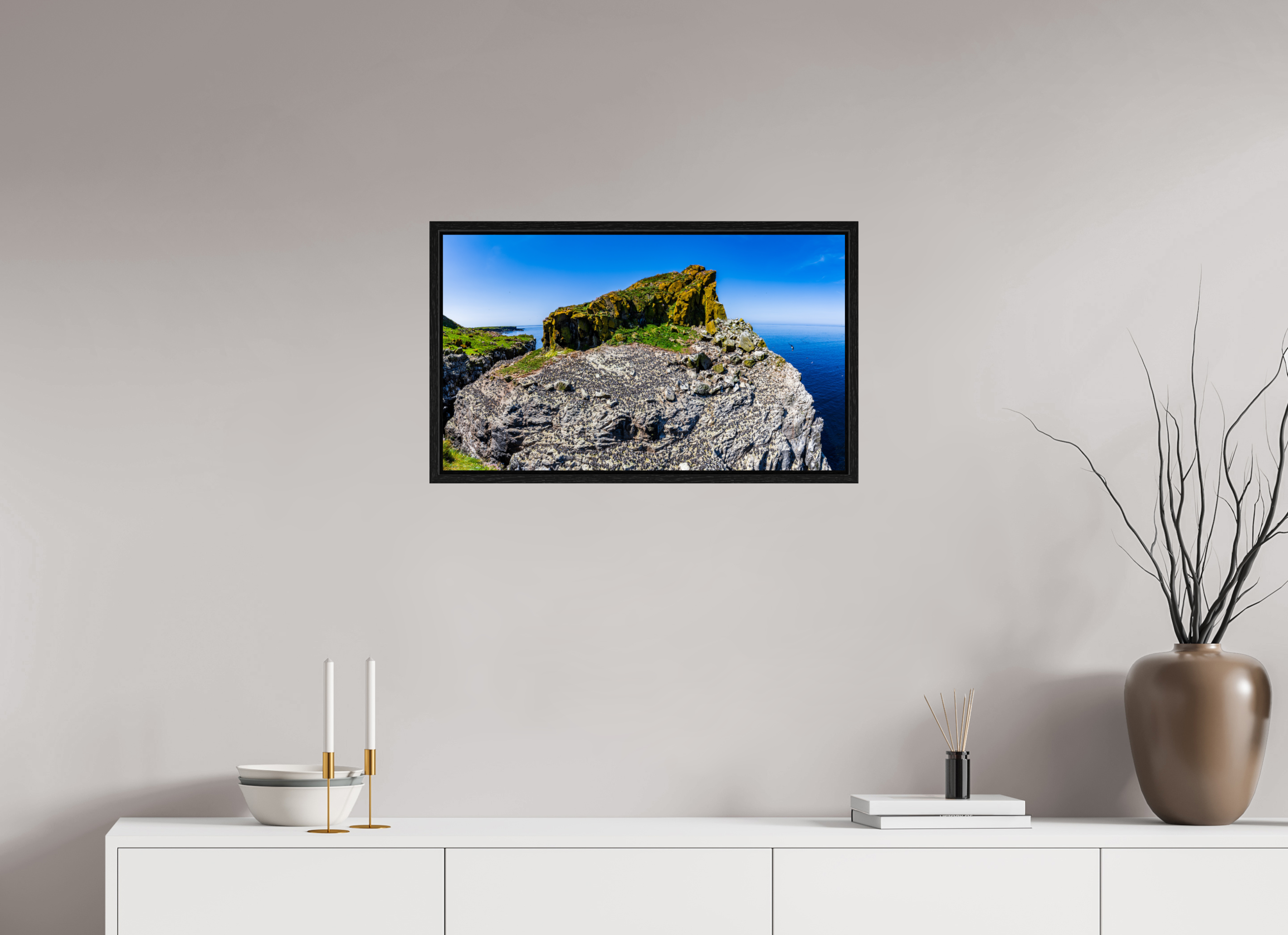 68,3 x 40 cm, Floater Frame Heart Rock