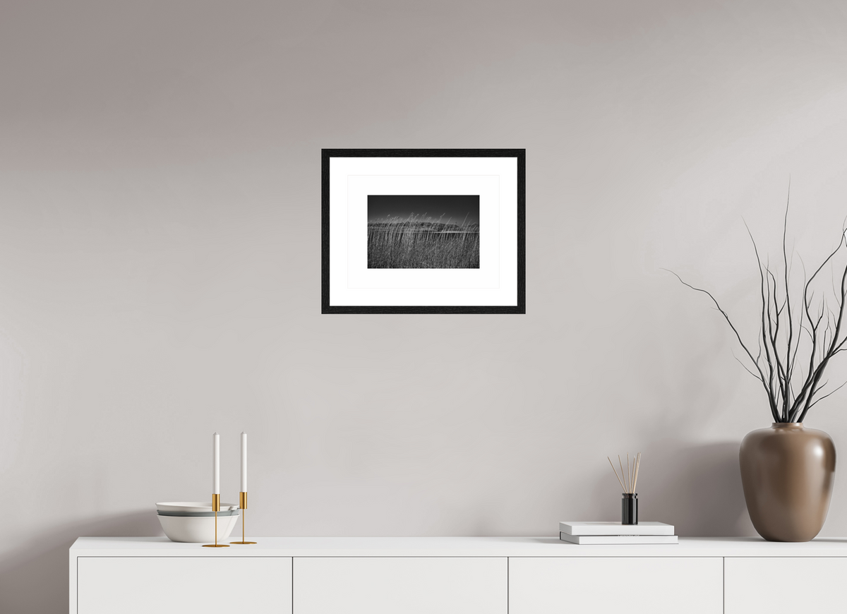 30 x 20 cm, Black Frame BW Ilford Gloss Loch in the Background