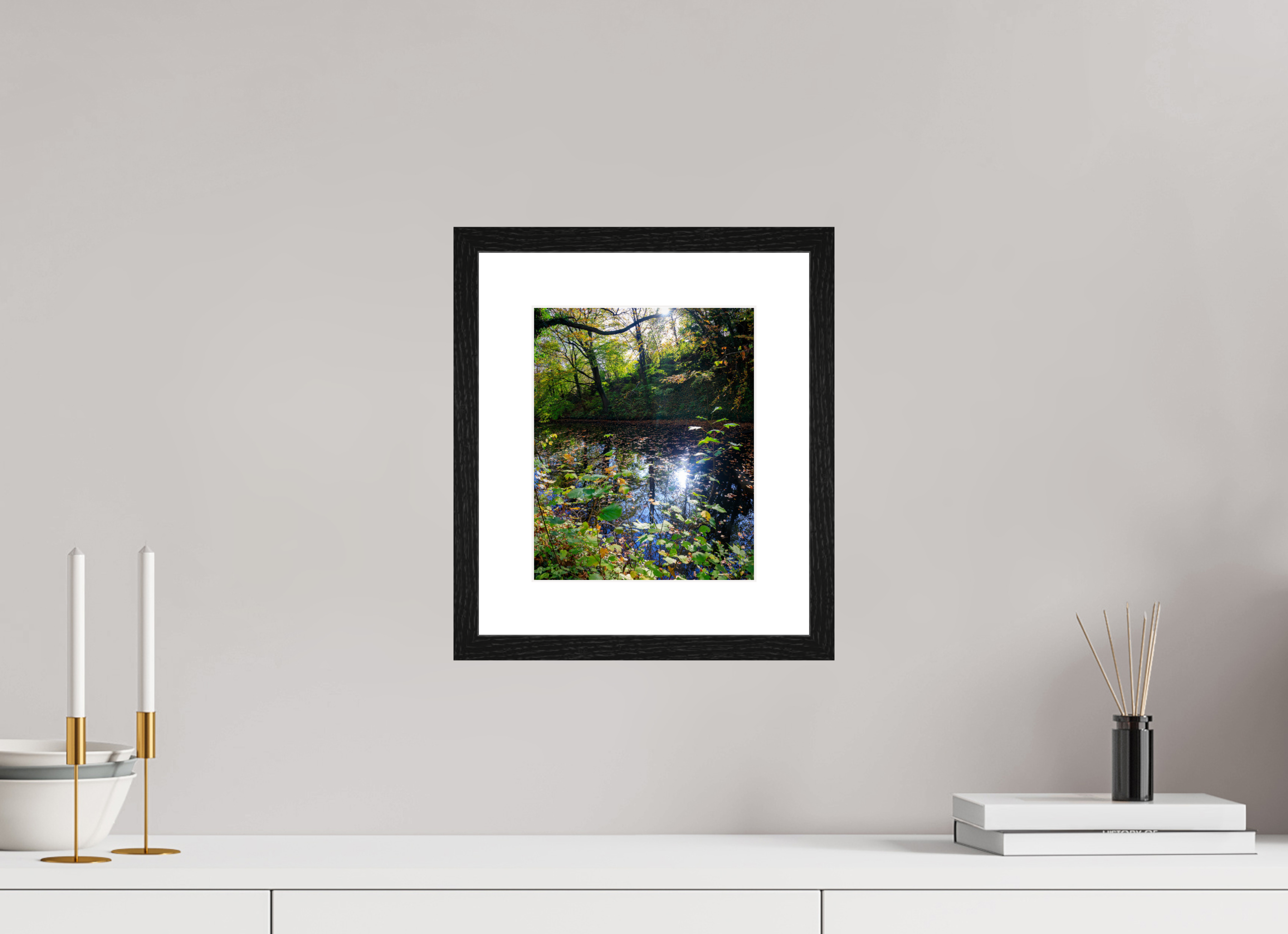 20 x 24,5 cm, Black Frame Colour Fuji Gloss Fall on water