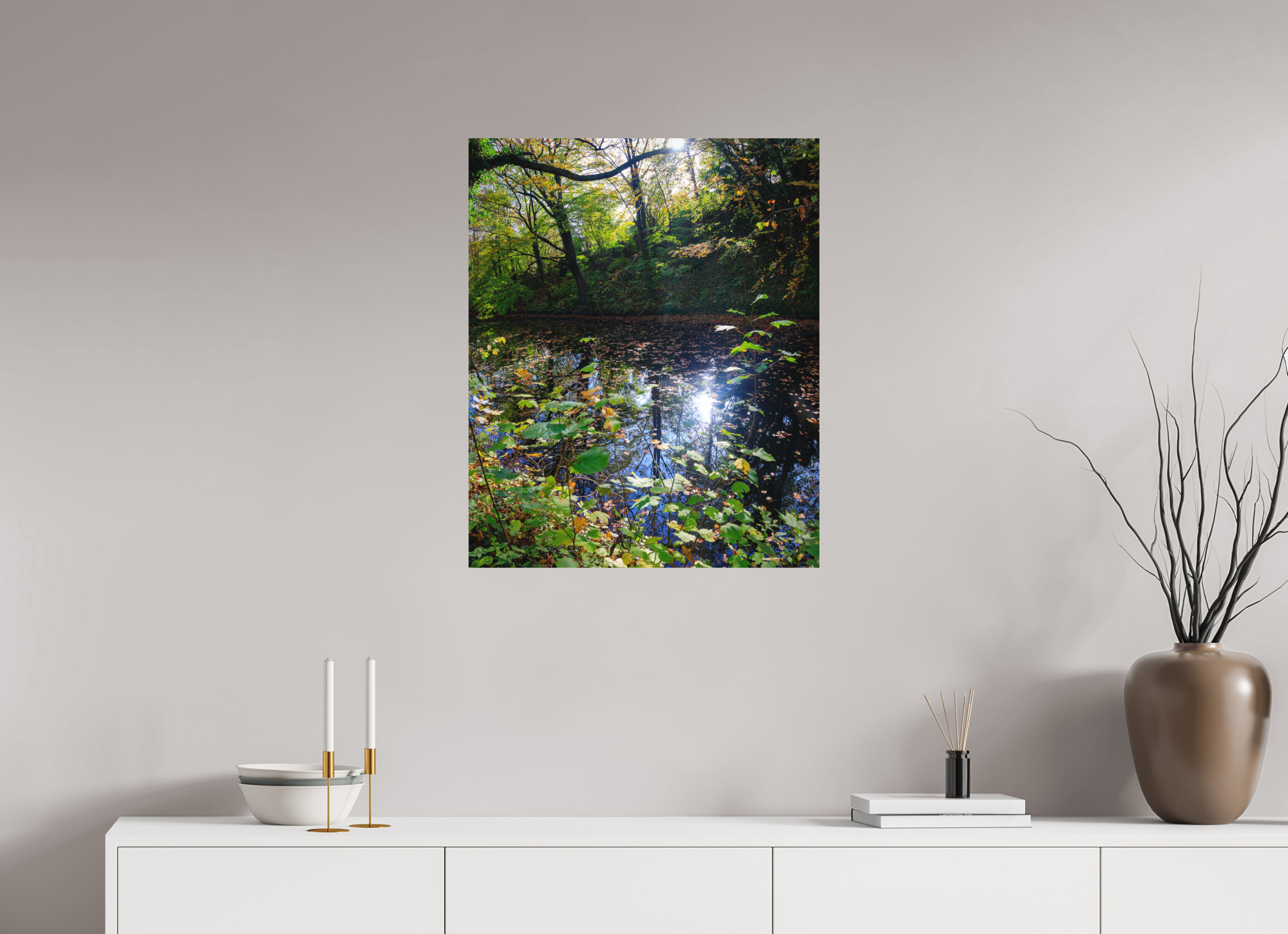 60 x 73,5 cm, Dibond Alu Colour Mat Fall on water