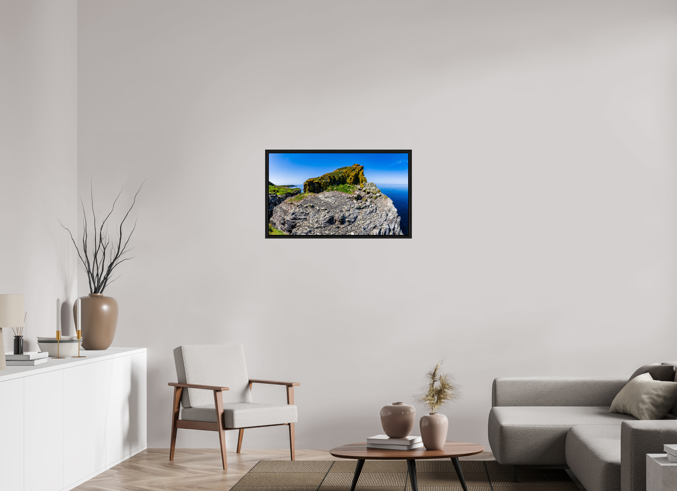 85,4 x 50 cm, Floater Frame Heart Rock