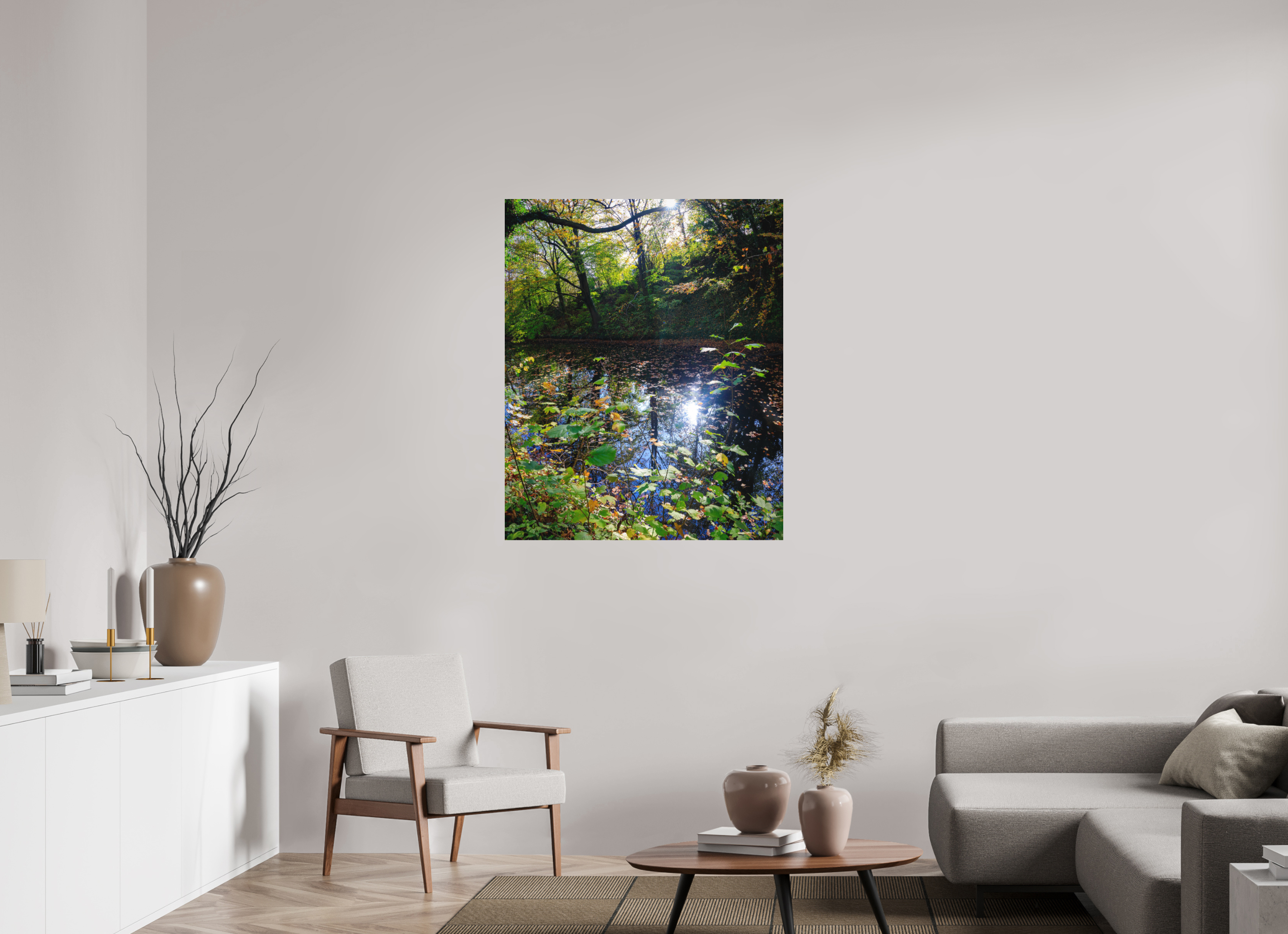 90 x 110,3 cm, Dibond Alu Colour Mat Fall on water