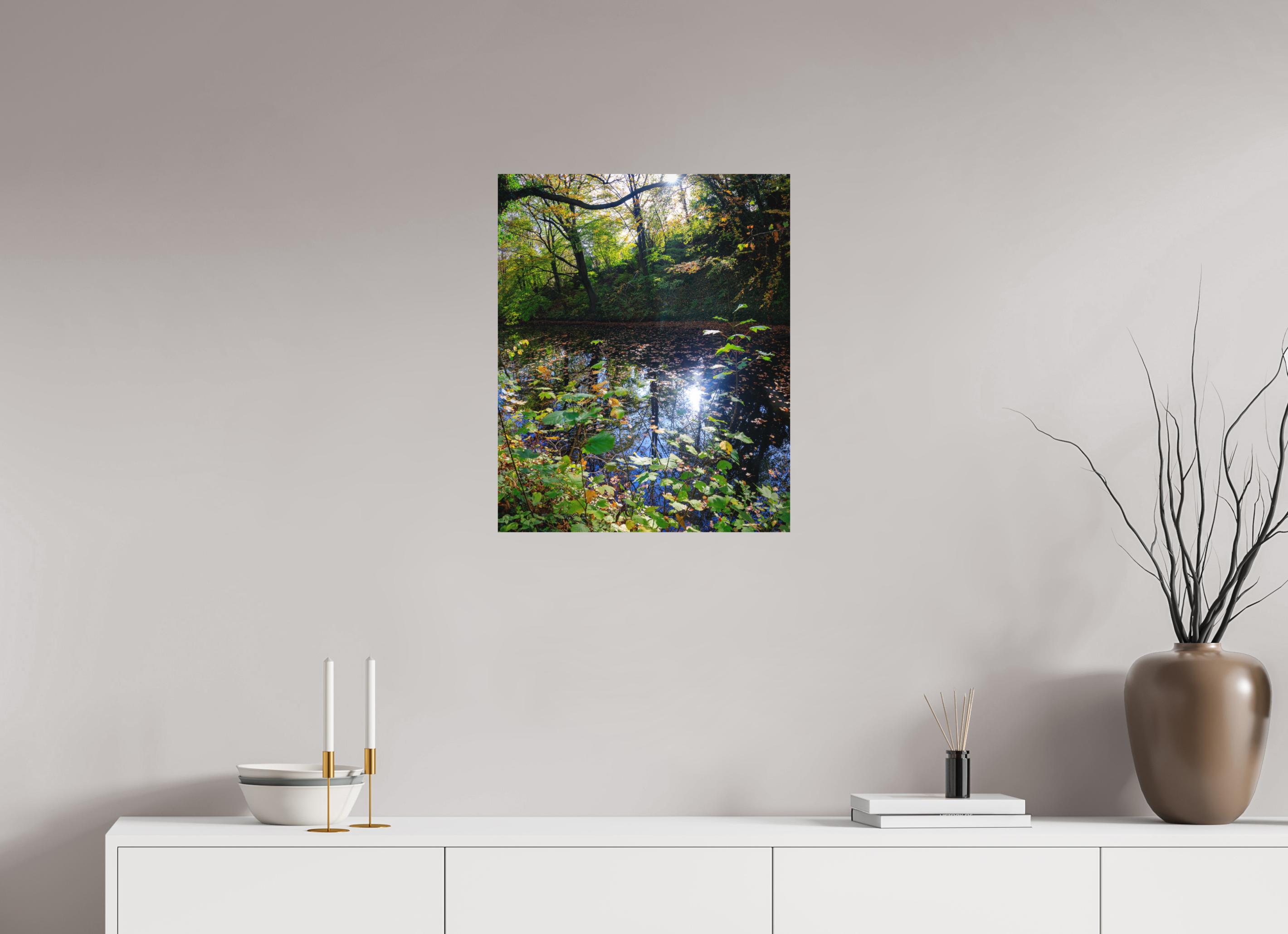 50 x 61,3 cm, Dibond Alu Colour Mat Fall on water
