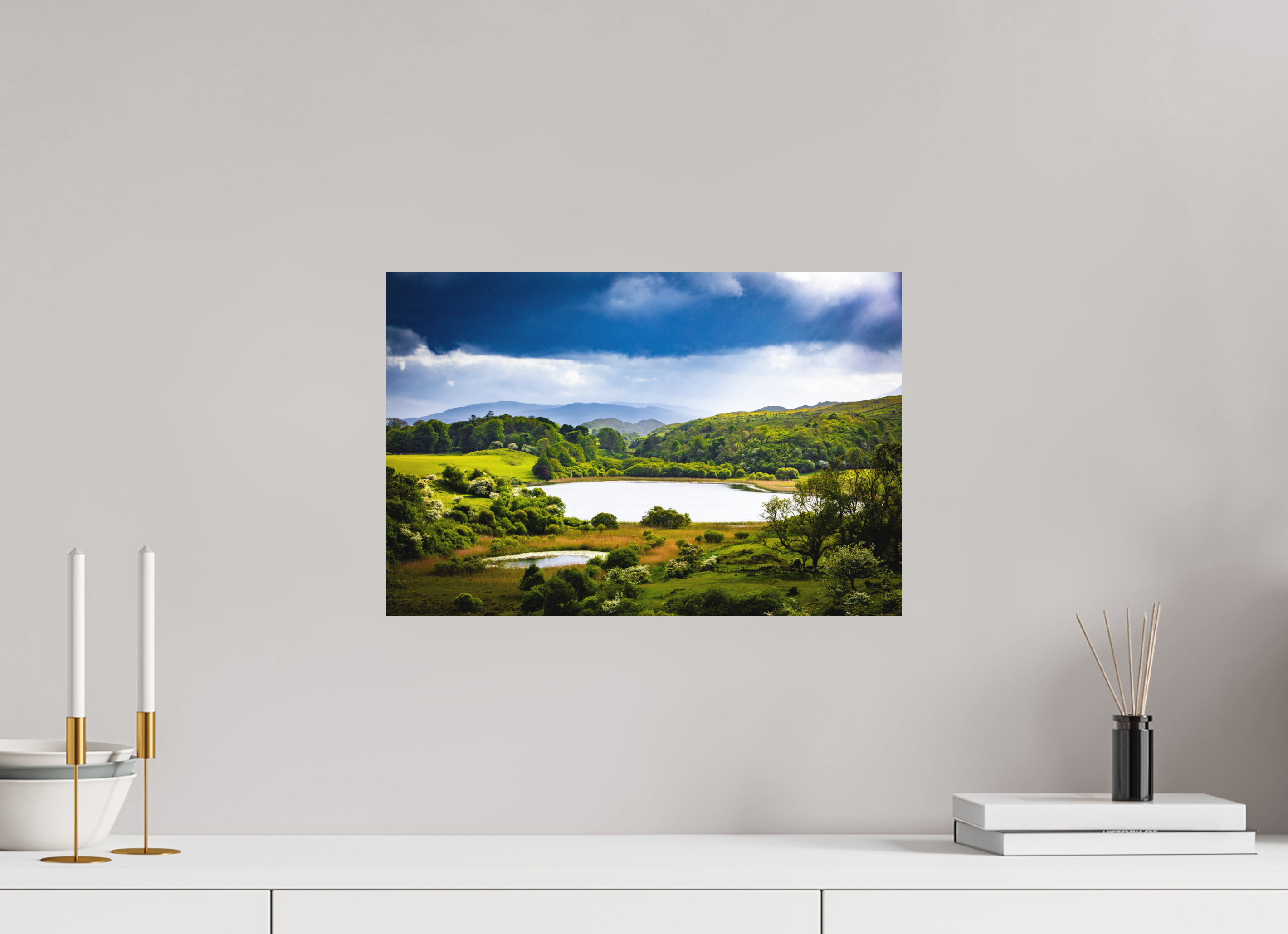 45 x 30 cm, Dibond Alu Colour Mat Light on a Loch