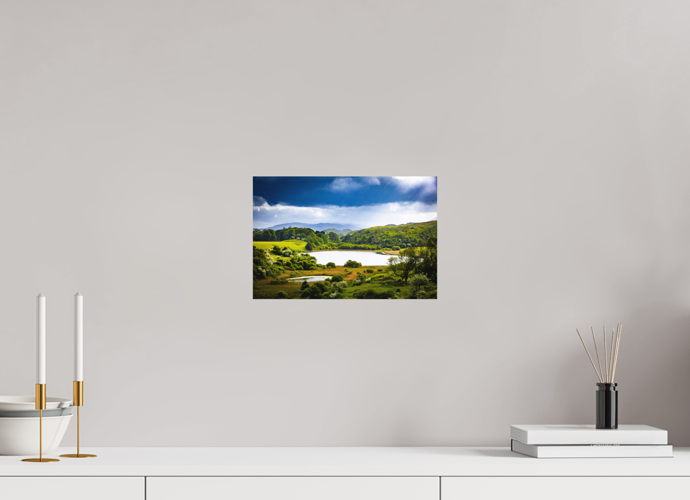 30 x 20 cm, Dibond Alu Colour Mat Light on a Loch