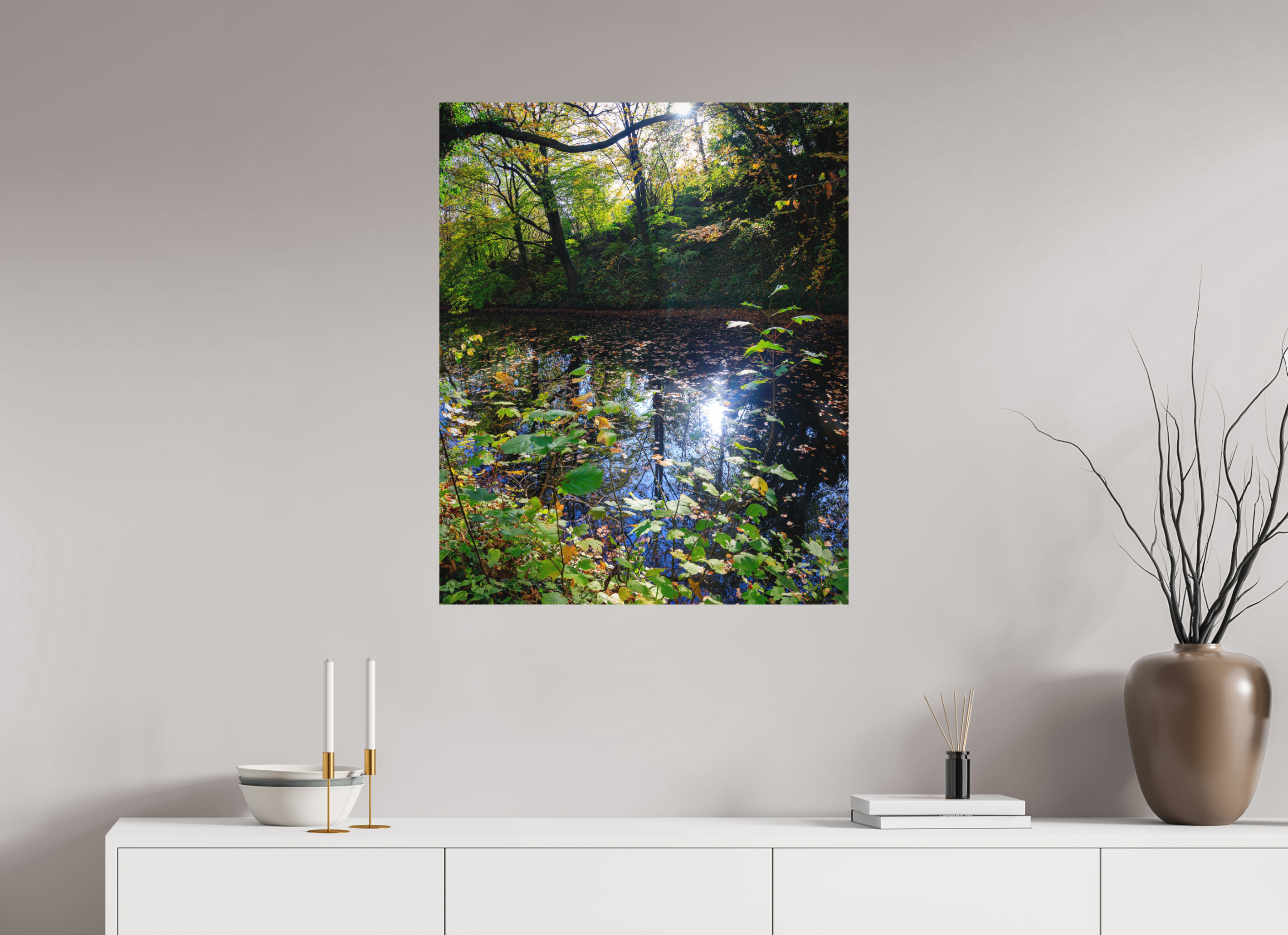 70 x 85,8 cm, Dibond Alu Colour Mat Fall on water