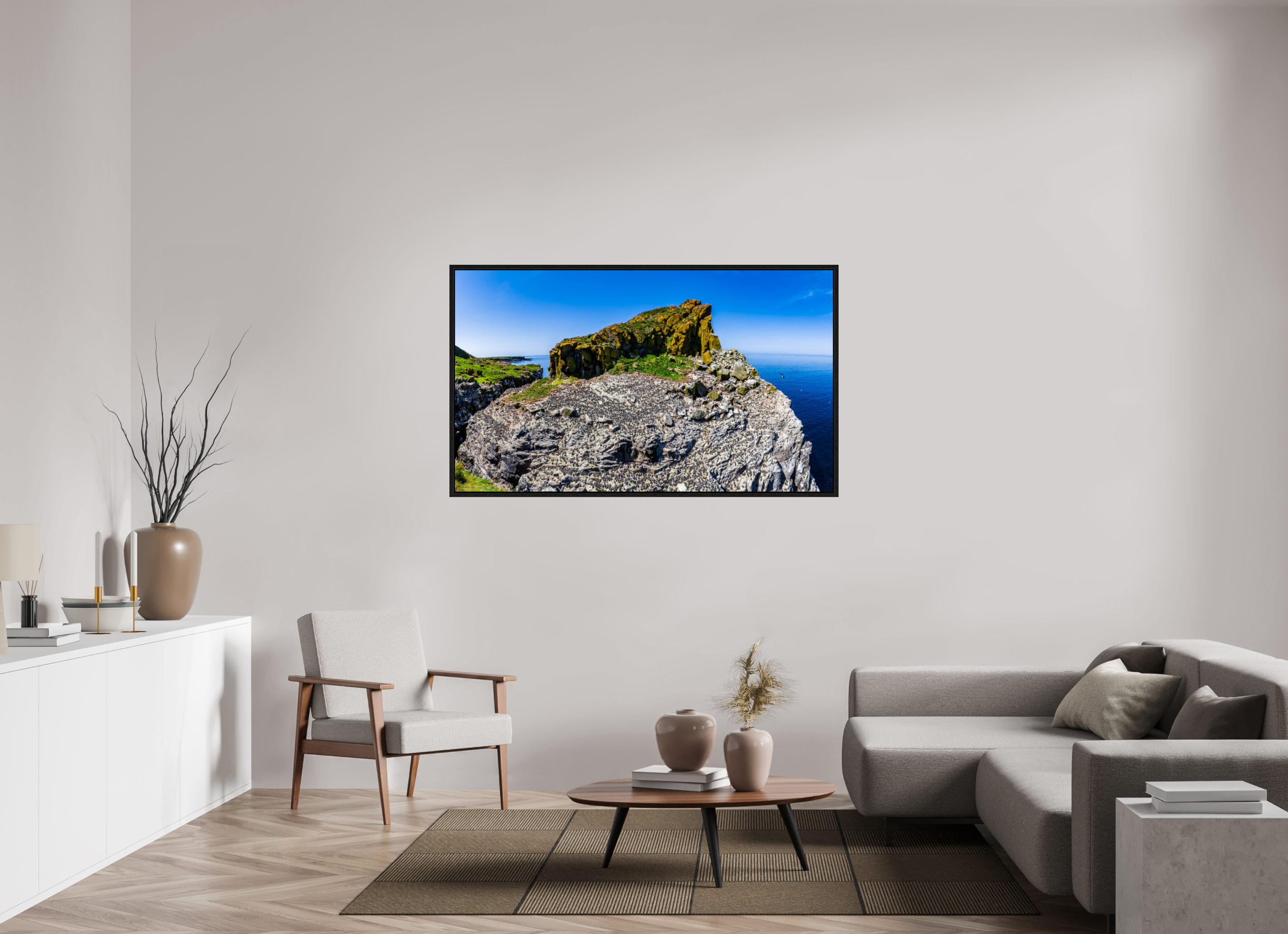 153,7 x 90 cm, Floater Frame Heart Rock