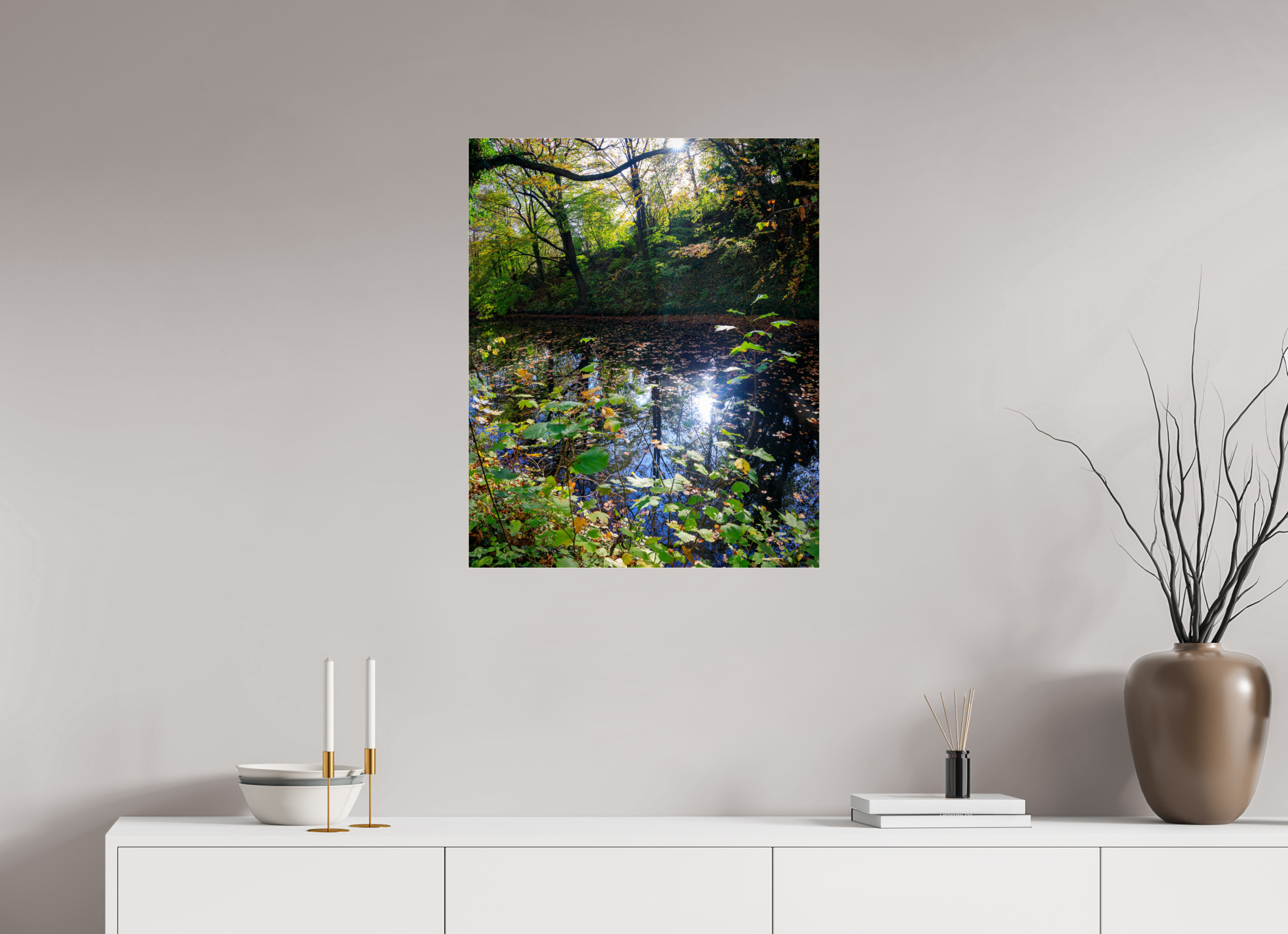 60 x 73,5 cm, Photo Print Under Acrylic Glass Fall on water