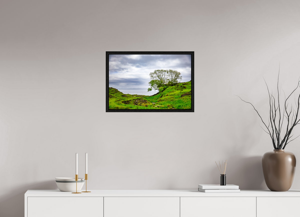 60 x 40 cm, Floater Frame Surviving Tree on the Edge