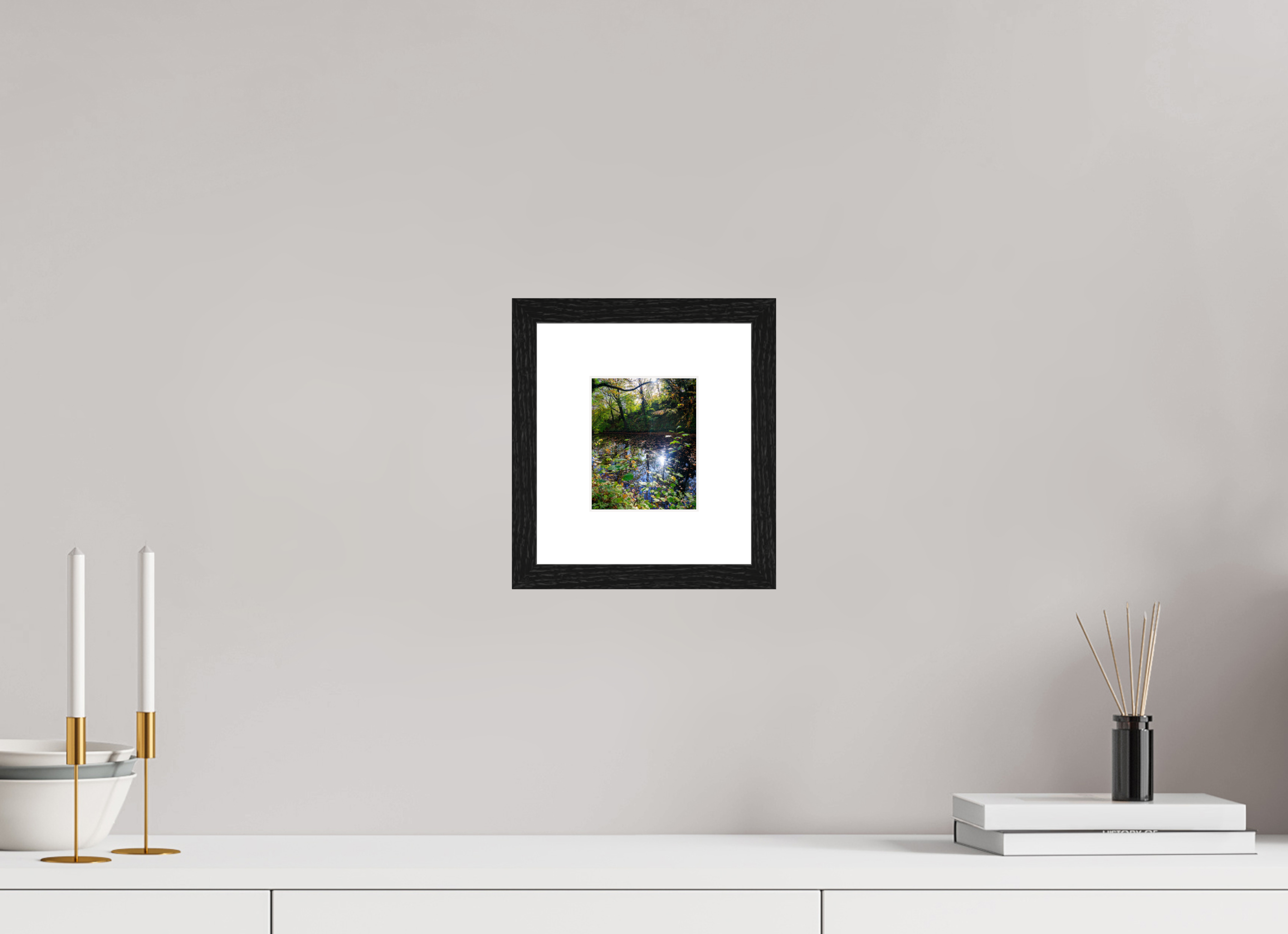 10 x 12,3 cm, Black Frame Colour Fuji Gloss Fall on water