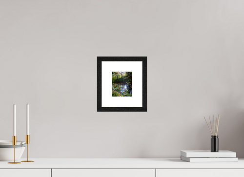10 x 12,3 cm, Black Frame Colour Fuji Gloss Fall on water