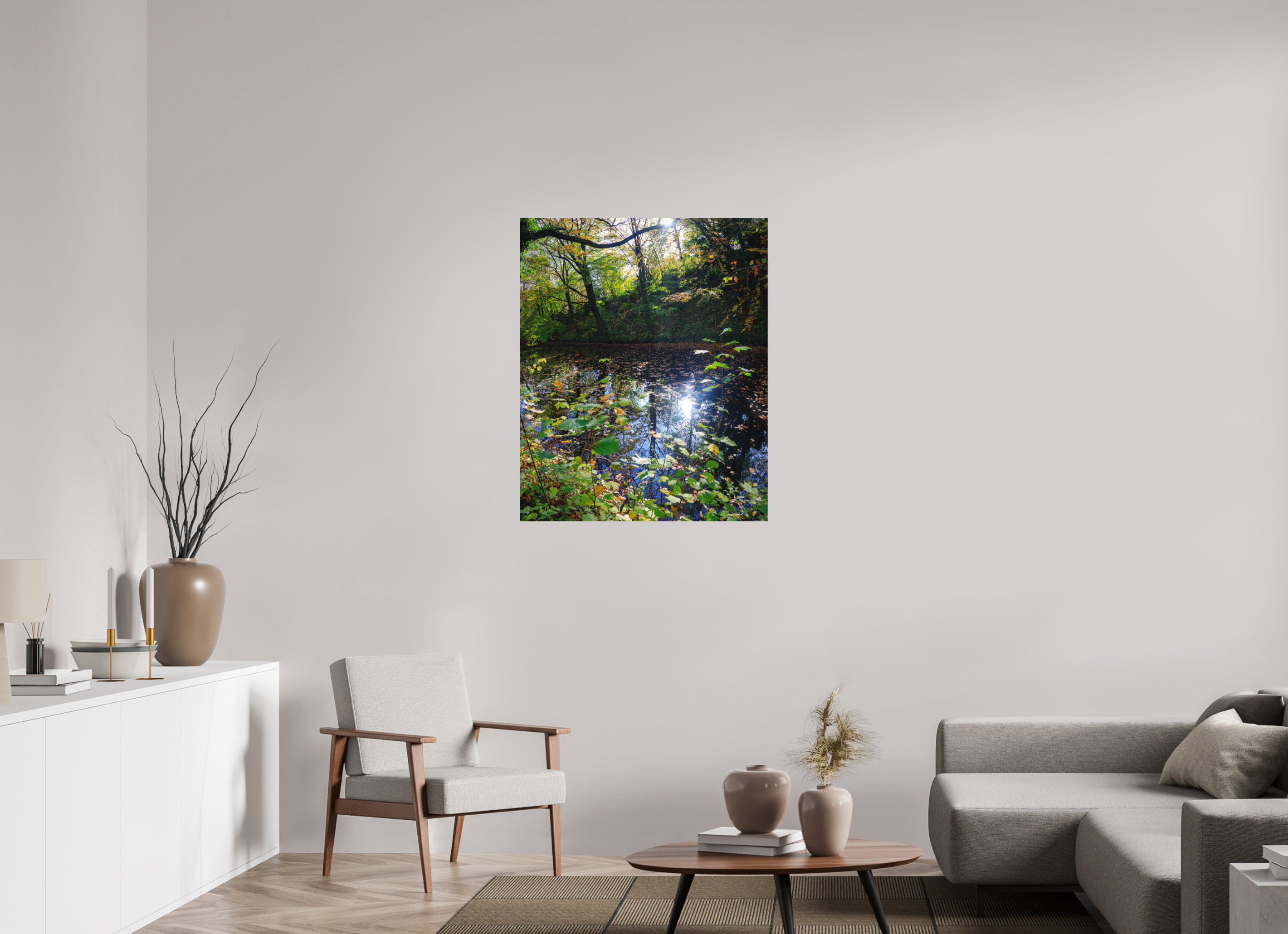 80 x 98 cm, Dibond Alu Colour Mat Fall on water