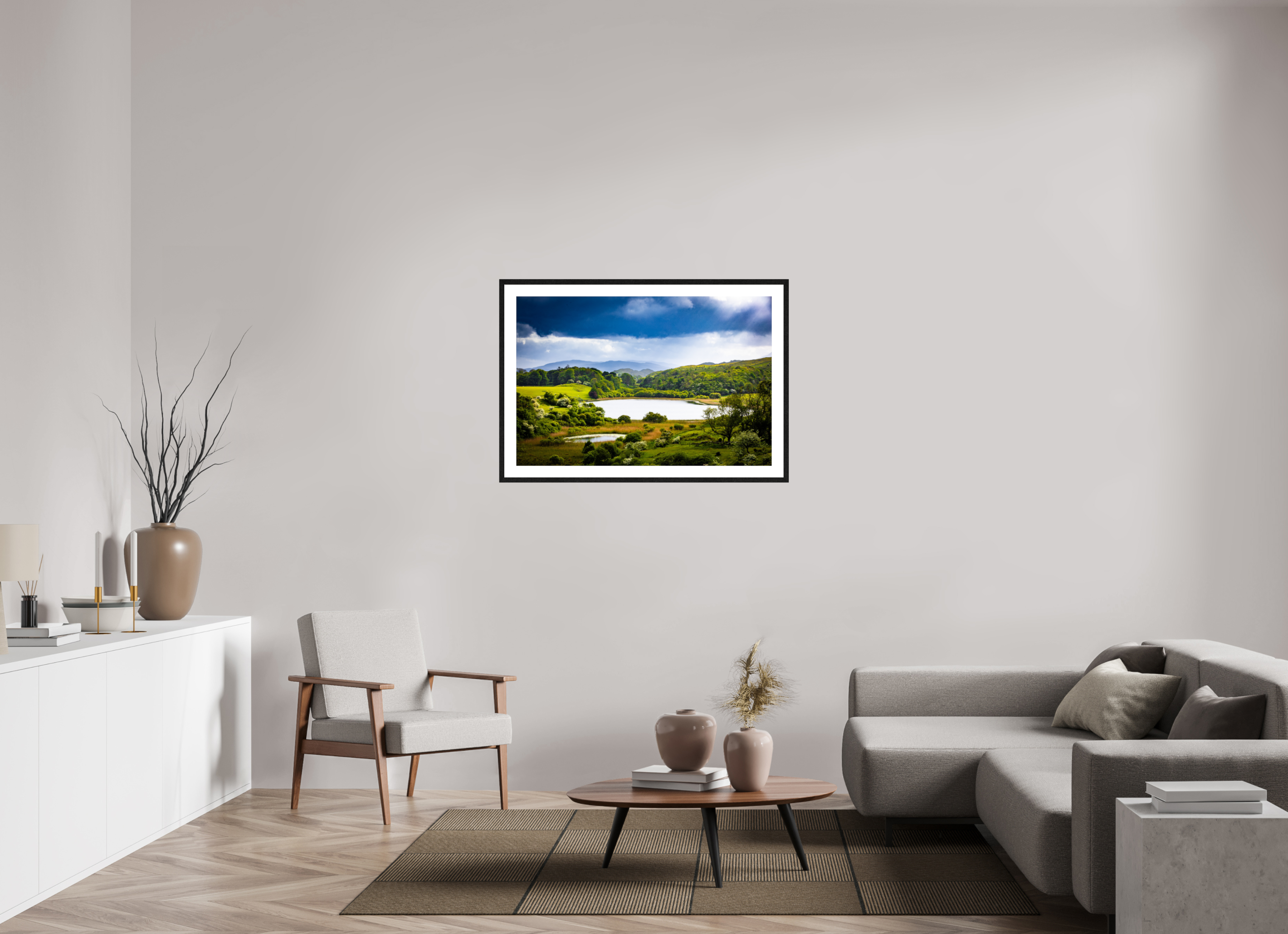 105 x 70 cm, Black Frame Colour Fuji Gloss Light on a Loch
