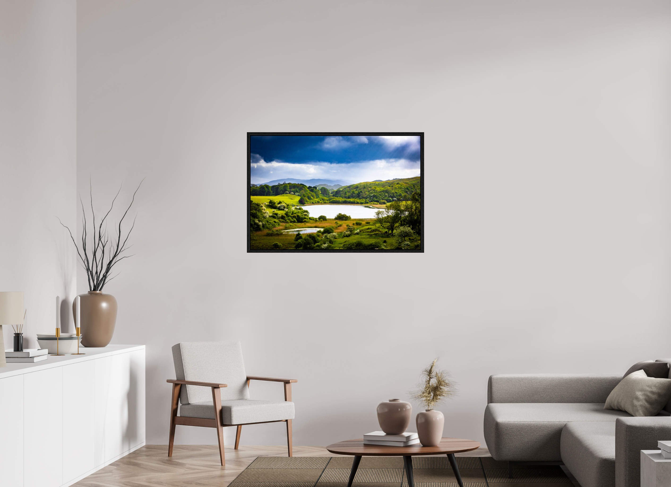 105 x 70 cm, Floater Frame Light on a Loch