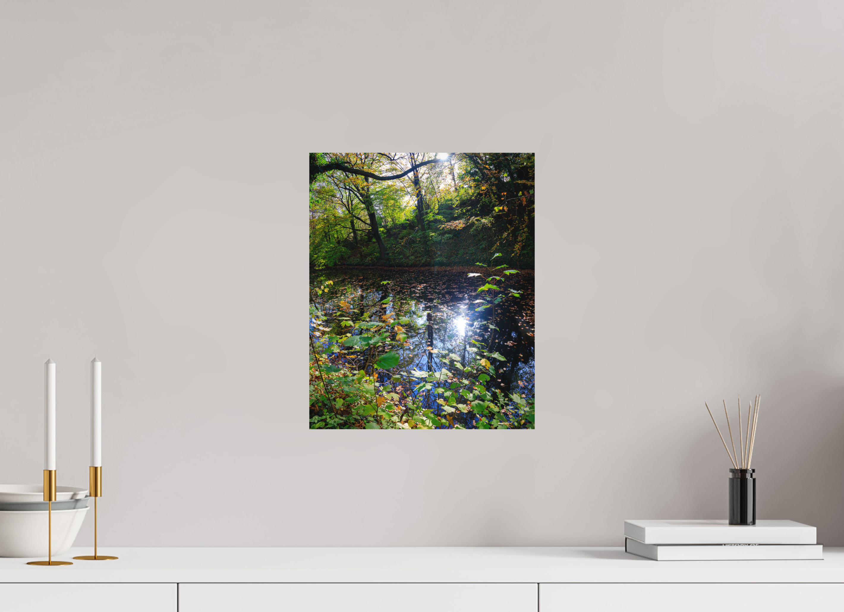 30 x 36,8 cm, Dibond Alu Colour Mat Fall on water